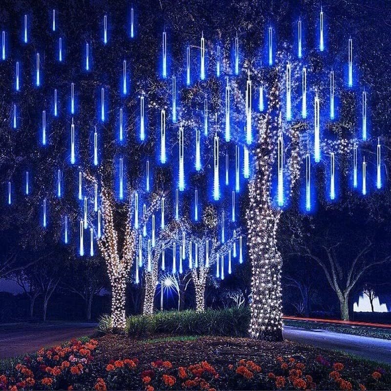 FUMITAKE スノーフォールライト 50cm 10本 540球 LED 防雨型 イルミネーション クリスマス スノードロップライト 耐久性up 流れ星 LED ライト クリスマスライト スノードロップライト 飾り DIY電飾 電飾 街灯 0ab62e9f
