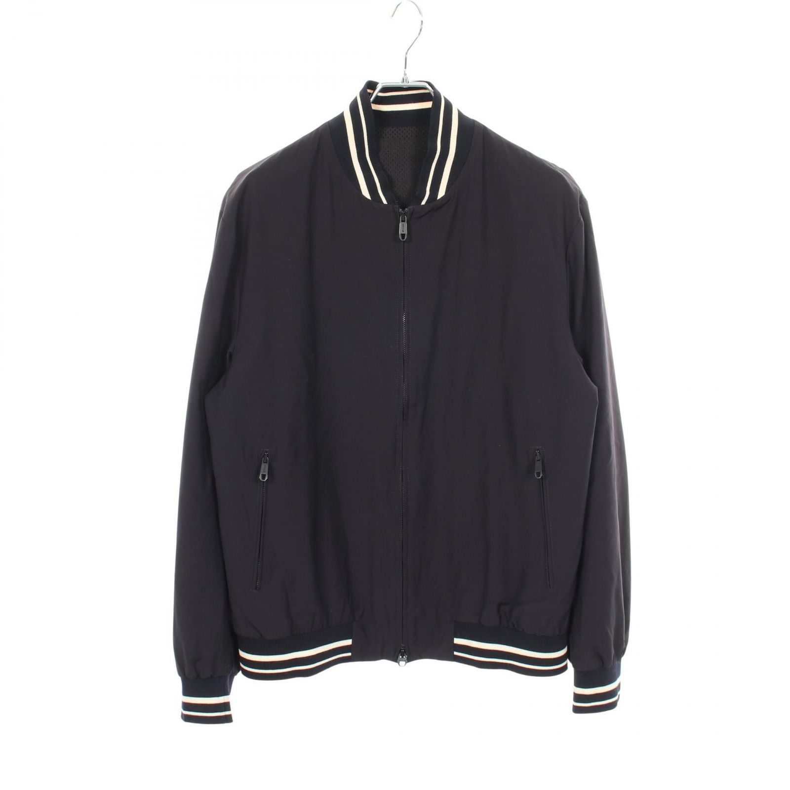 ゼニア Zegna ブルゾン トラックジャケット ネイビー ウール ブルゾン ウール ネイビー レディース Used A