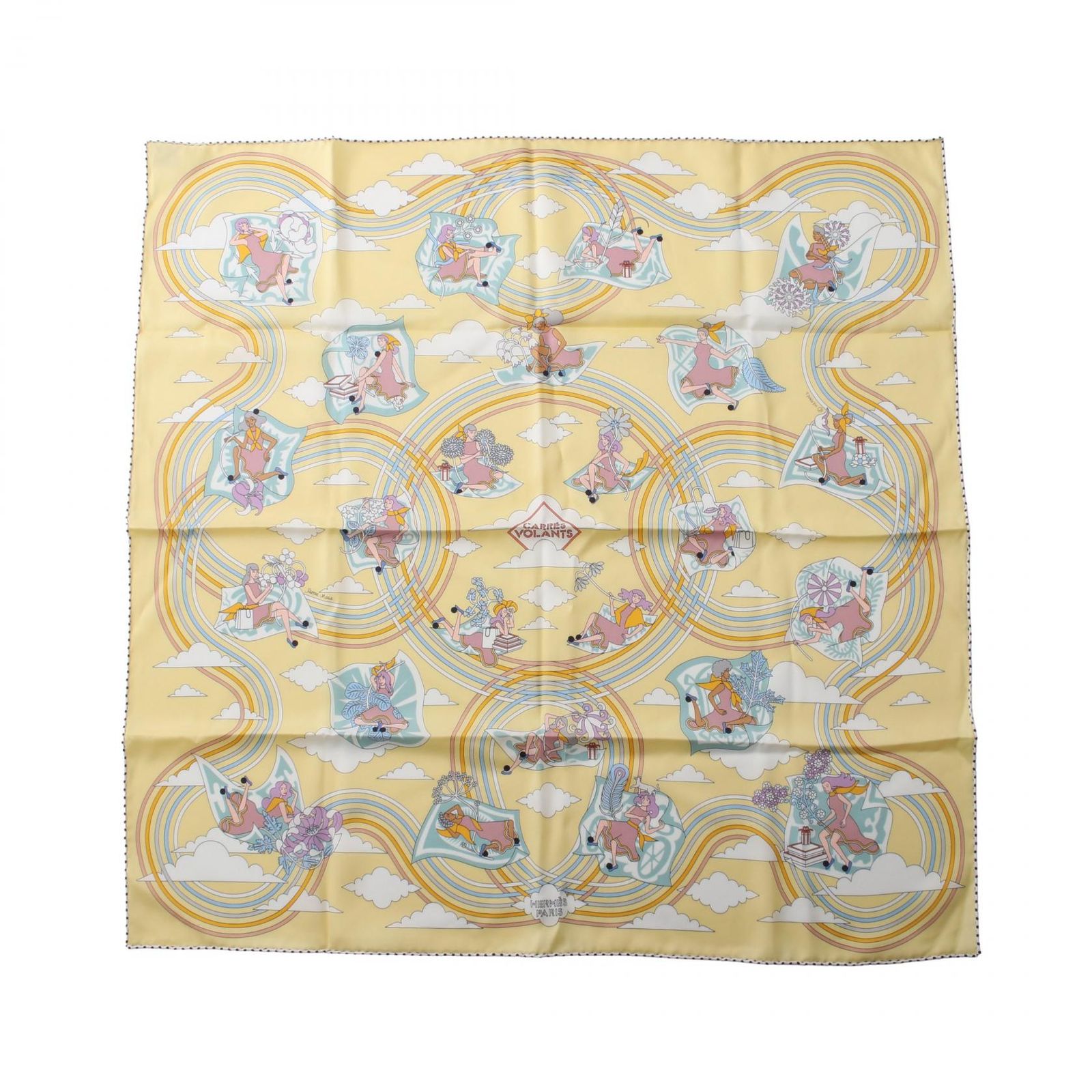 エルメス HERMES スカーフ カレ70 CARRES VOLANTS シルク カレ70 レディース Used A