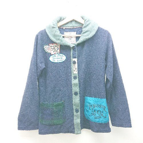 ◇ MarinStyle カジュアル ワッペン フリース 冬物 長袖 ジャンパー サイズM~L ネイビー メンズ E 【1310130017717】