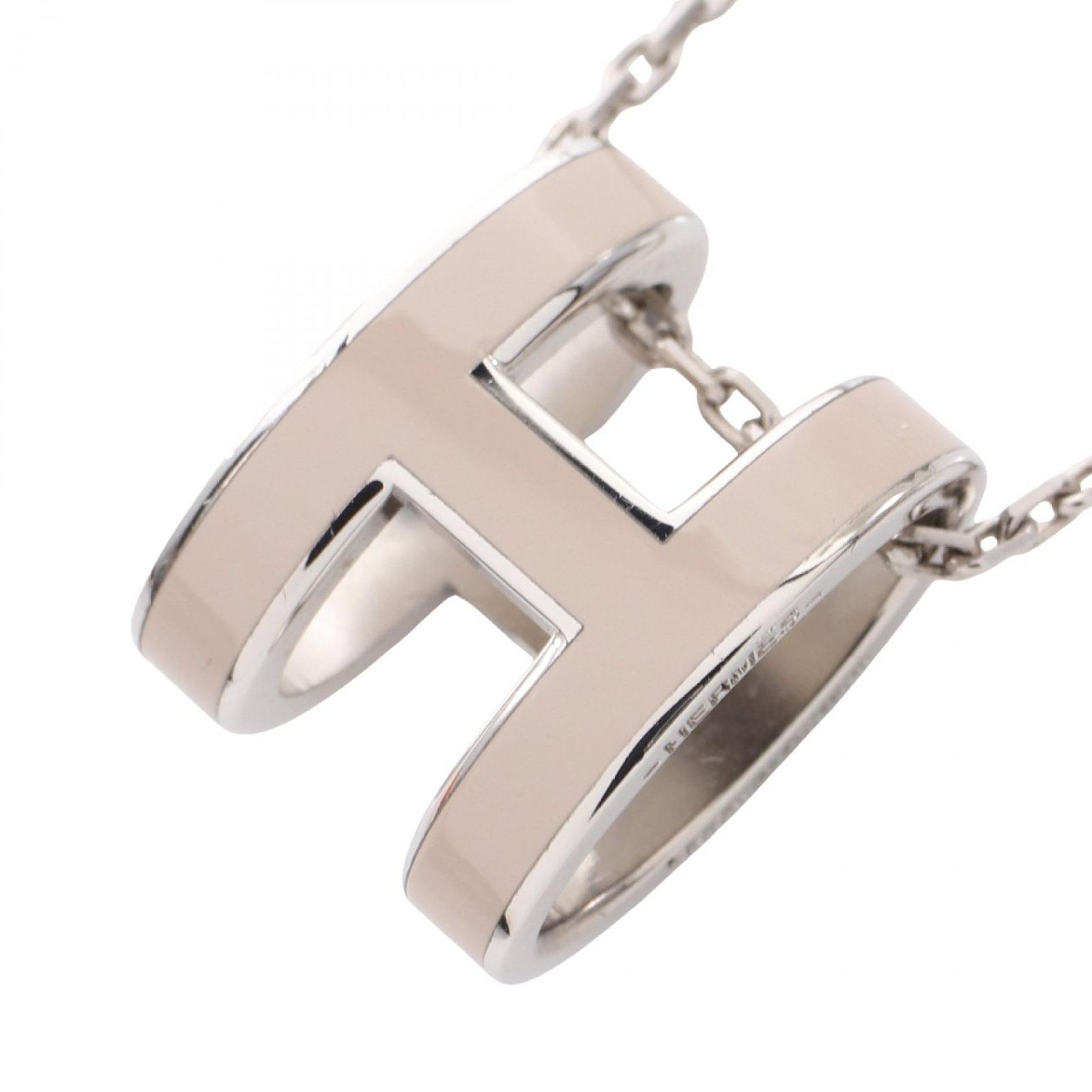 エルメス HERMES ネックレス POP H ポップアッシュ ステンレススチール ポップアッシュ ネックレス レディース Used A