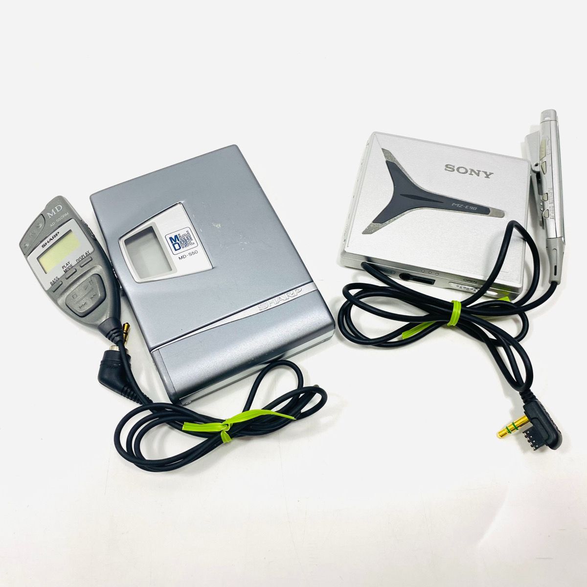 SONY ソニー MD WALKMAN MZ-E90　SHARP シャープ MiniDisc MD-S50 ポータブルMDプレーヤー ミニディスク