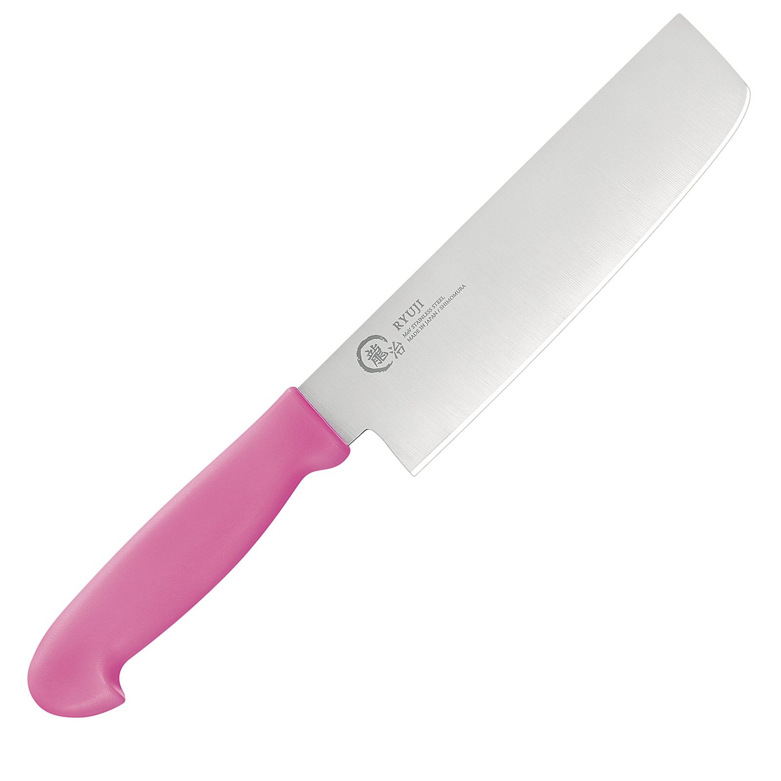 新品 下村工業 日本製 抗菌ハンドル [ 龍治 カラーグリップ ] 菜切 165mm ピンク AUS8鋼 食洗器対応 HACCP対応 RYC-12P 新潟 燕三条製