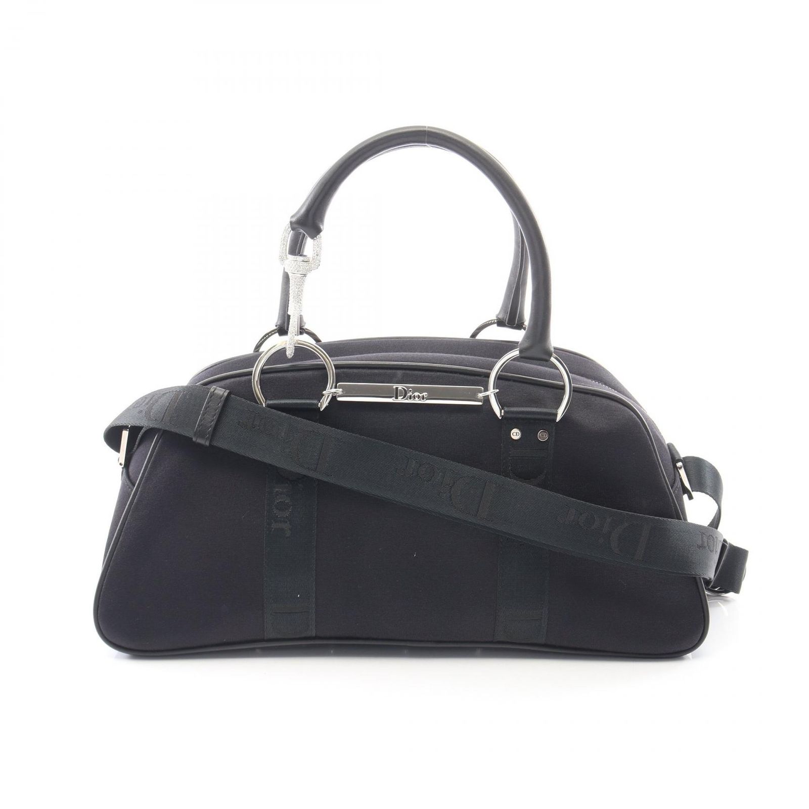 ディオール Dior ハンドバッグ ハードコア ボーリングバッグ 2WAY ブラック レザー ハードコア ボーリングバッグ レディース Used A