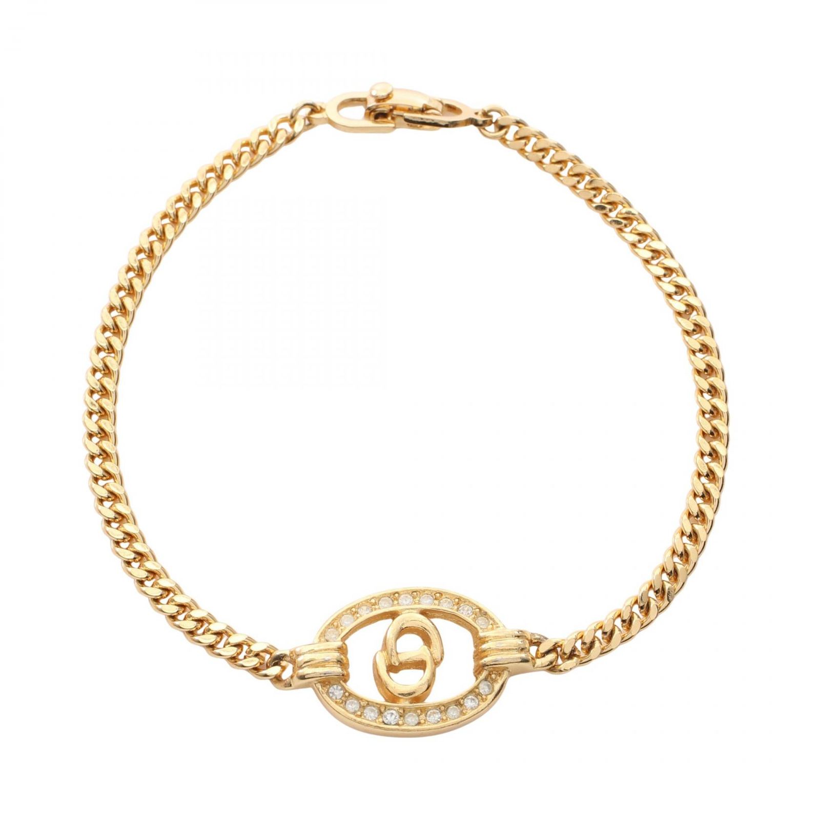 ディオール Dior ブレスレット CDロゴ GP（ゴールドメッキ） ブレスレット レディース Used A
