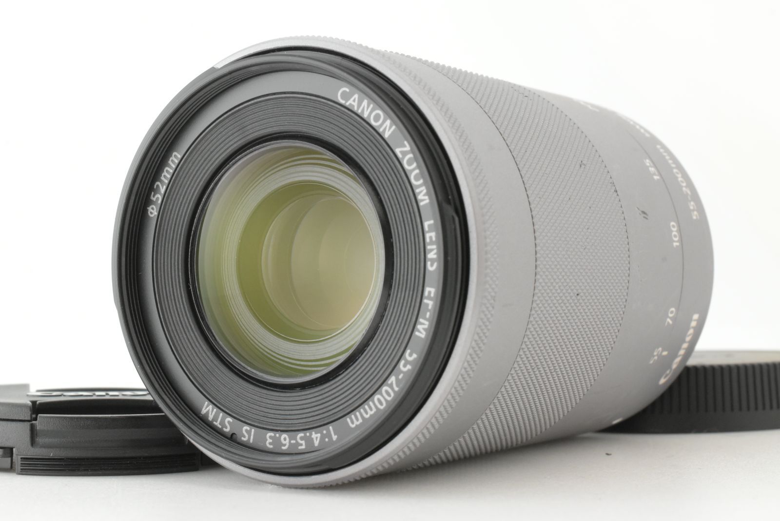【美品】Canon ZOOM LENS EF-M 55-200mm F4.5-6.3 IS STM Lens Silver キャノン ズームレンズ (EF-TN-JP2290)