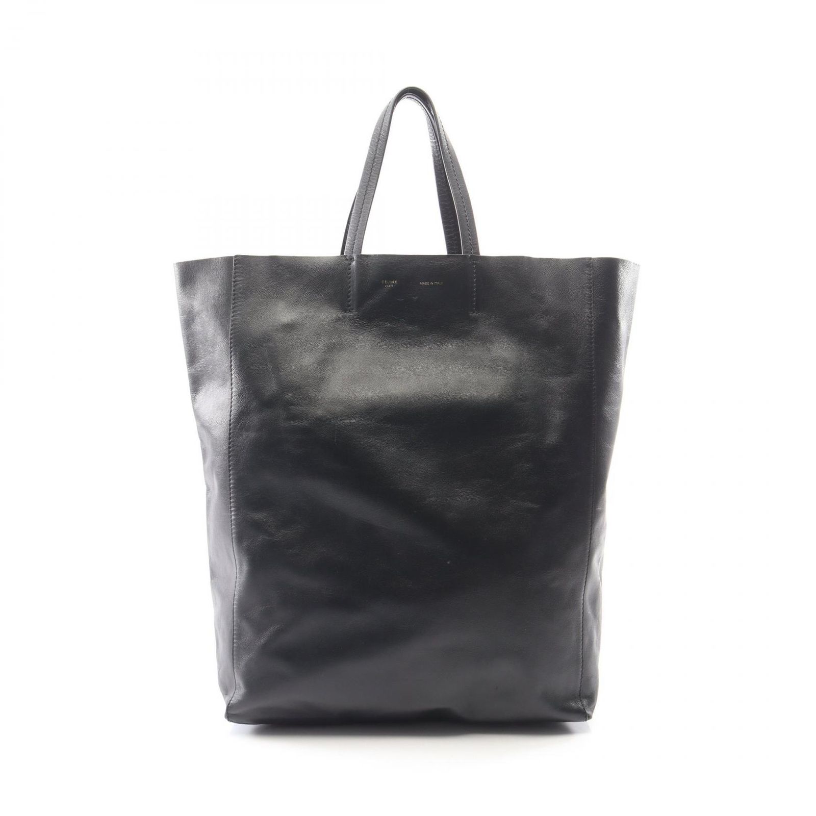 セリーヌ CELINE トートバッグ バーティカル カバ ブラック レザー ホリゾンタル カバ レディース Used B