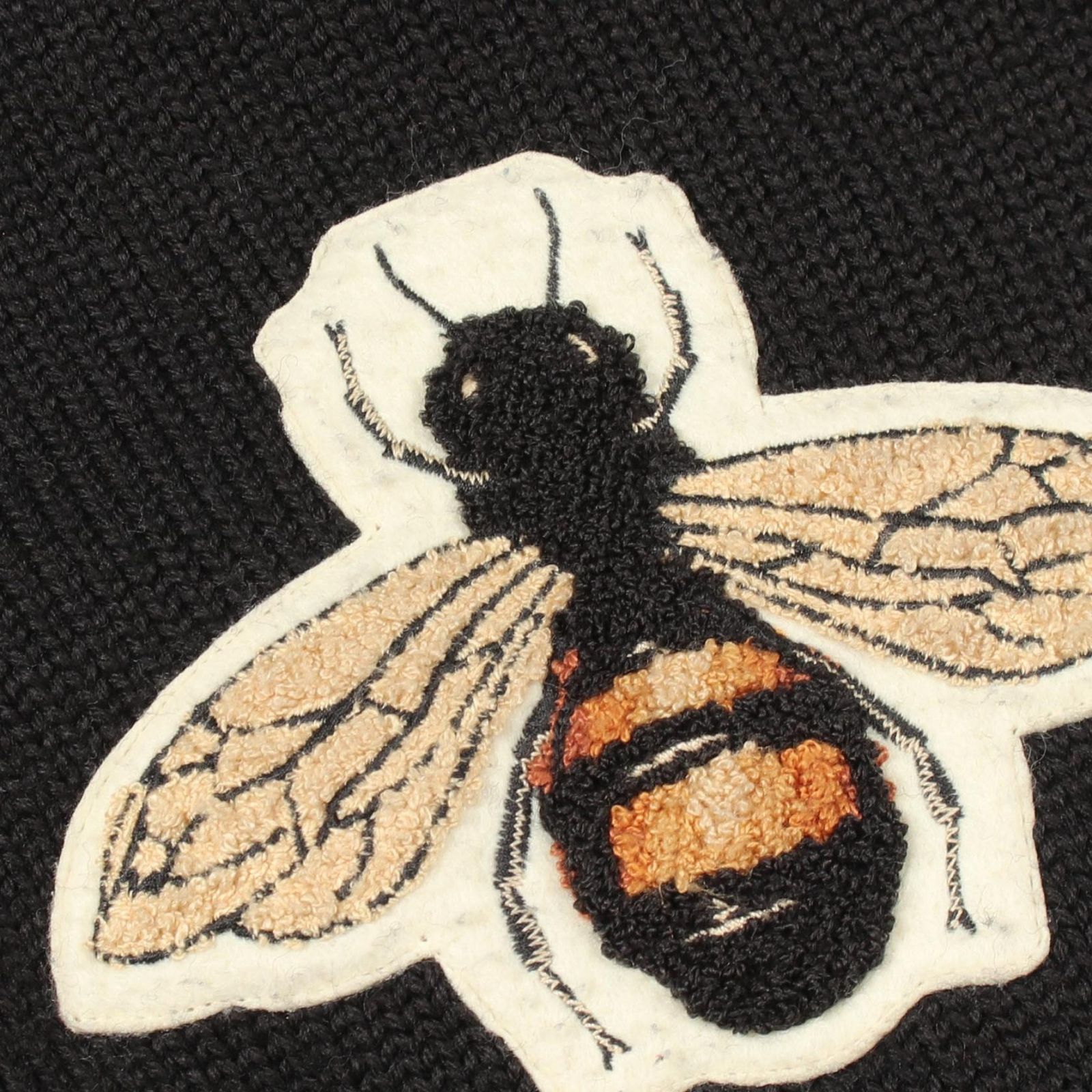 グッチ GUCCI カーディガン BEE ワッペン 456883 ブラック ウール