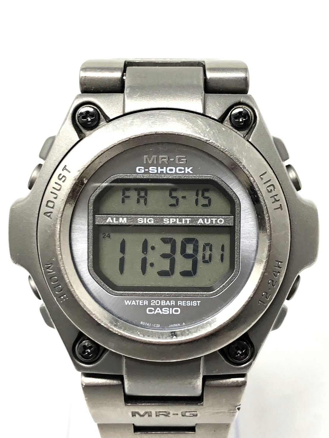 ✨希少品✨ G-SHOCK MRG-100T フルメタル チタン製 電池交換済み ◇Casio G-SHOCK 腕時計 MRG-100T フルメタル チタン シルバー 本体