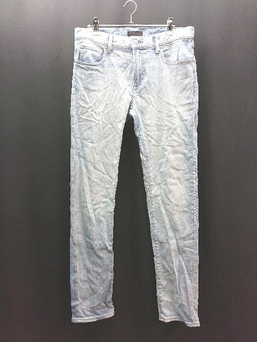 ◇ UNIQLO JEANS カジュアル シンプル ウォッシュ加工 着回し デニムパンツ サイズ30 ライトブルー メンズ E 【1310300000952】