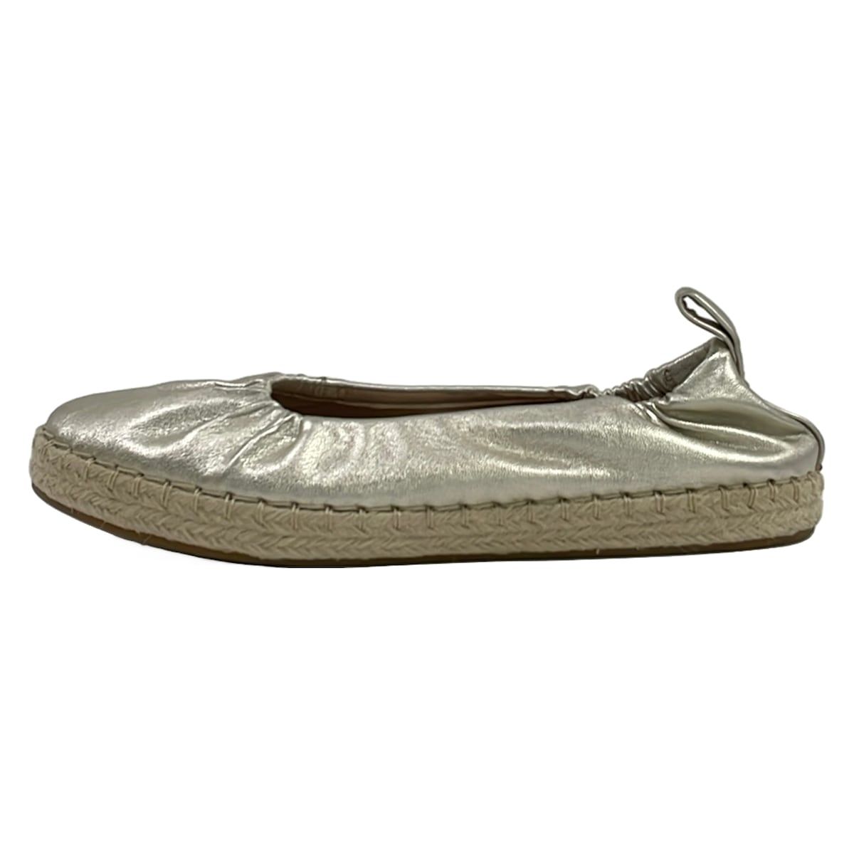 COLE HAAN(コールハーン) シューズ 7 B レディース - ゴールド×ベージュ エスパドリーユ レザー