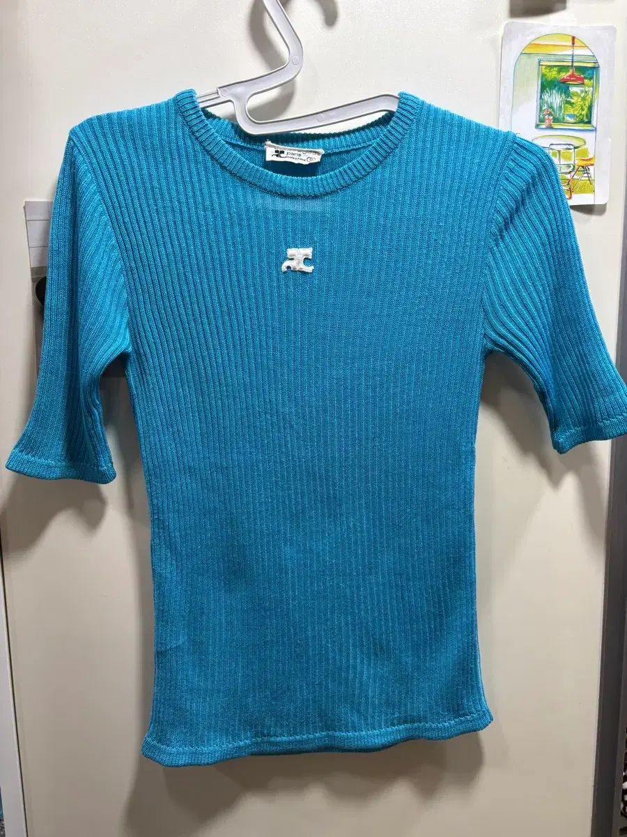 クレージュ アクアブルー ミント 半袖ニットトップス 18,111円