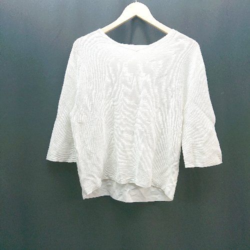 ◇ NOLLEY'S sophi カジュアル シンプル オフィス お出かけ 長袖 カットソー サイズ38 アイボリー レディース E 【1310300011736】