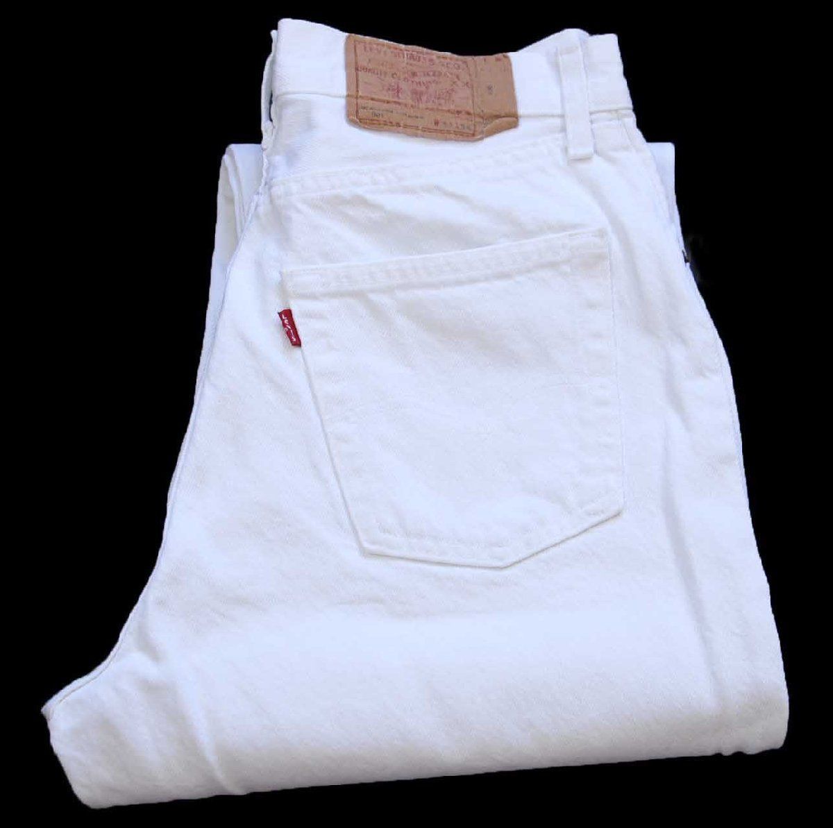 90s フランス製 Levi'sリーバイス 901 ホワイト デニムパンツ W31★501 ユーロ オールド ビンテージ ジーンズ テーパード ハイウエスト 7,220円