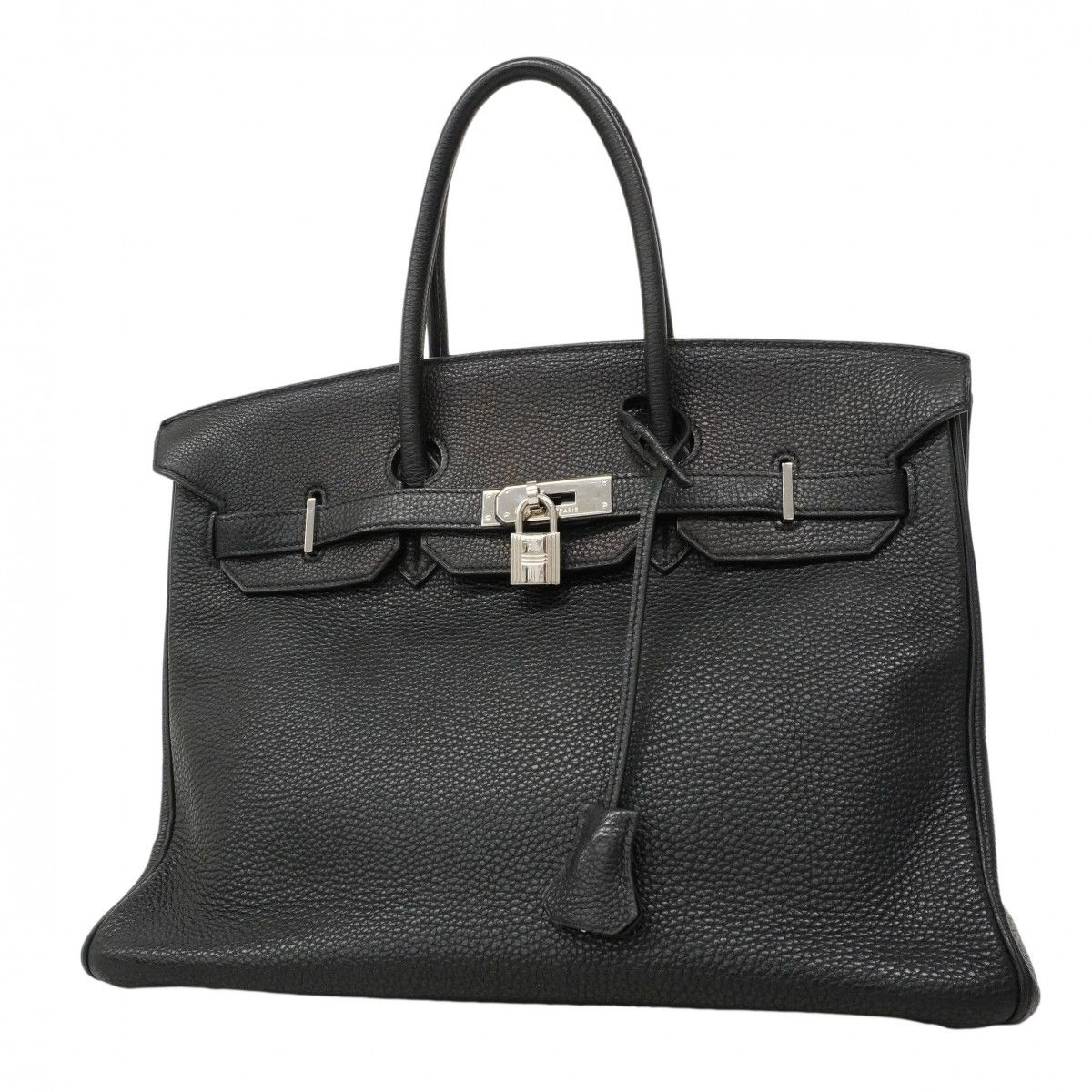 【6ec2399】エルメス ハンドバッグ バーキン35 トゴ ブラック シルバー金具 □J刻印【中古】レディース