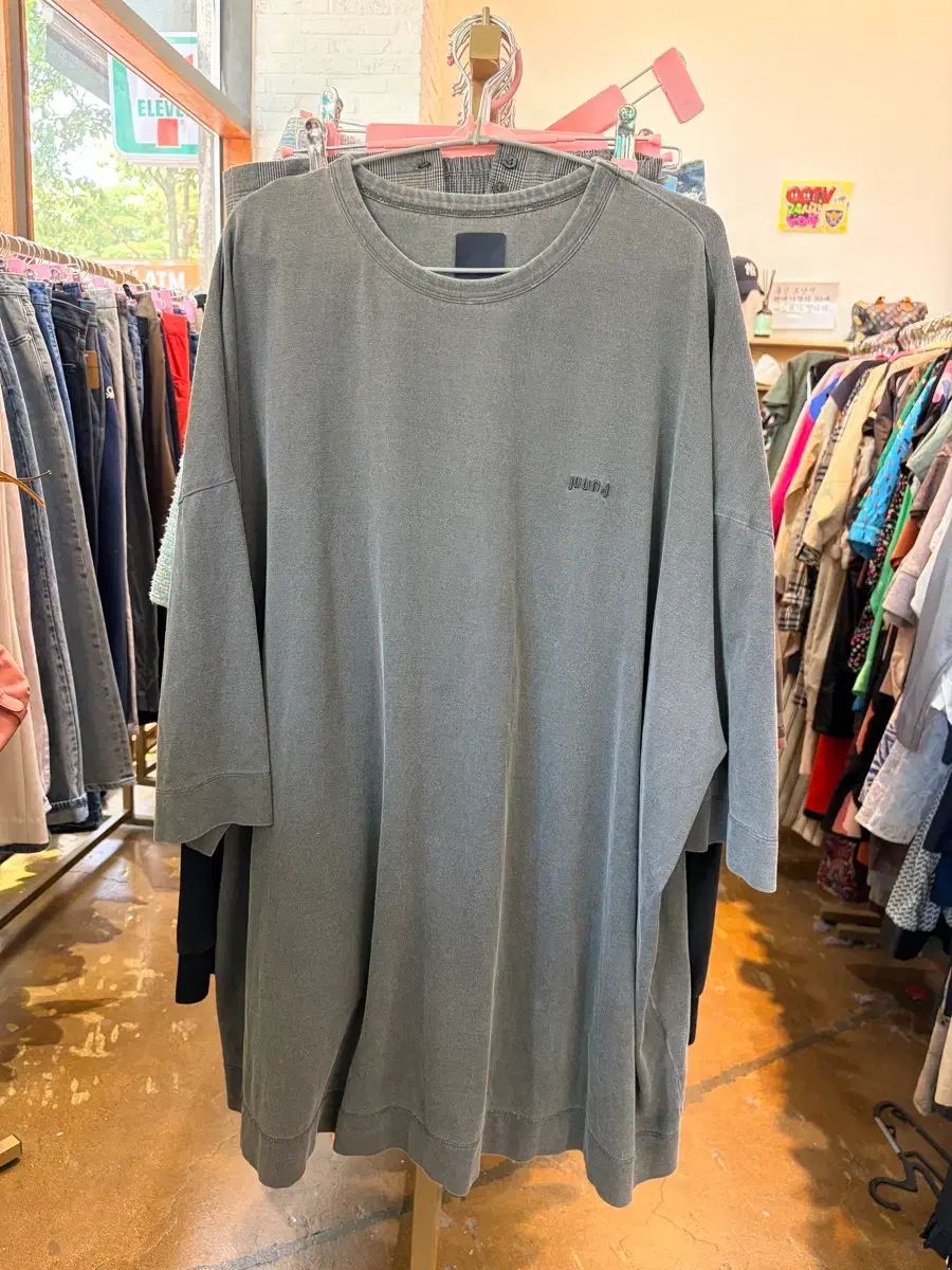 ジュンジェイ juunj グレー ウォッシュ 半袖 Tシャツ