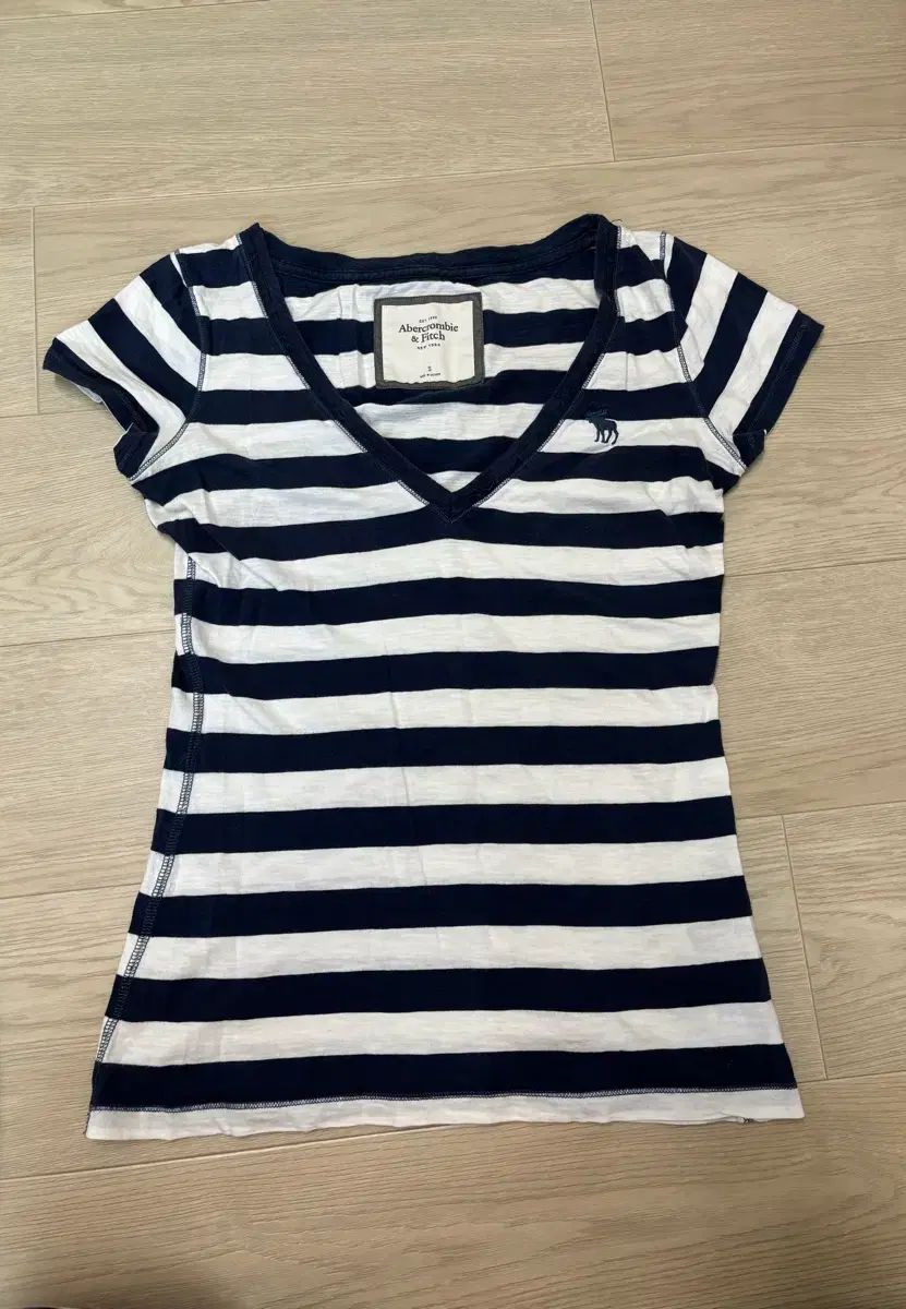 アバクロンビー ストライプ 半袖 Tシャツ S