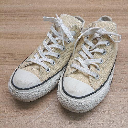 ◇ CONVERSE コンバース 1SC028 コーデュロイ ローカットスニーカー サイズ23.5 ベージュ系 レディース E 【1401220001010】