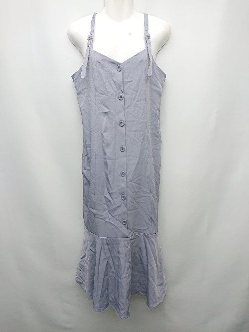 ◇ natural couture ナチュラルクチュール くすみカラー 膝下丈 キャミソール ワンピース サイズF ブルー系 レディース P 【1402160010186】 8,631円