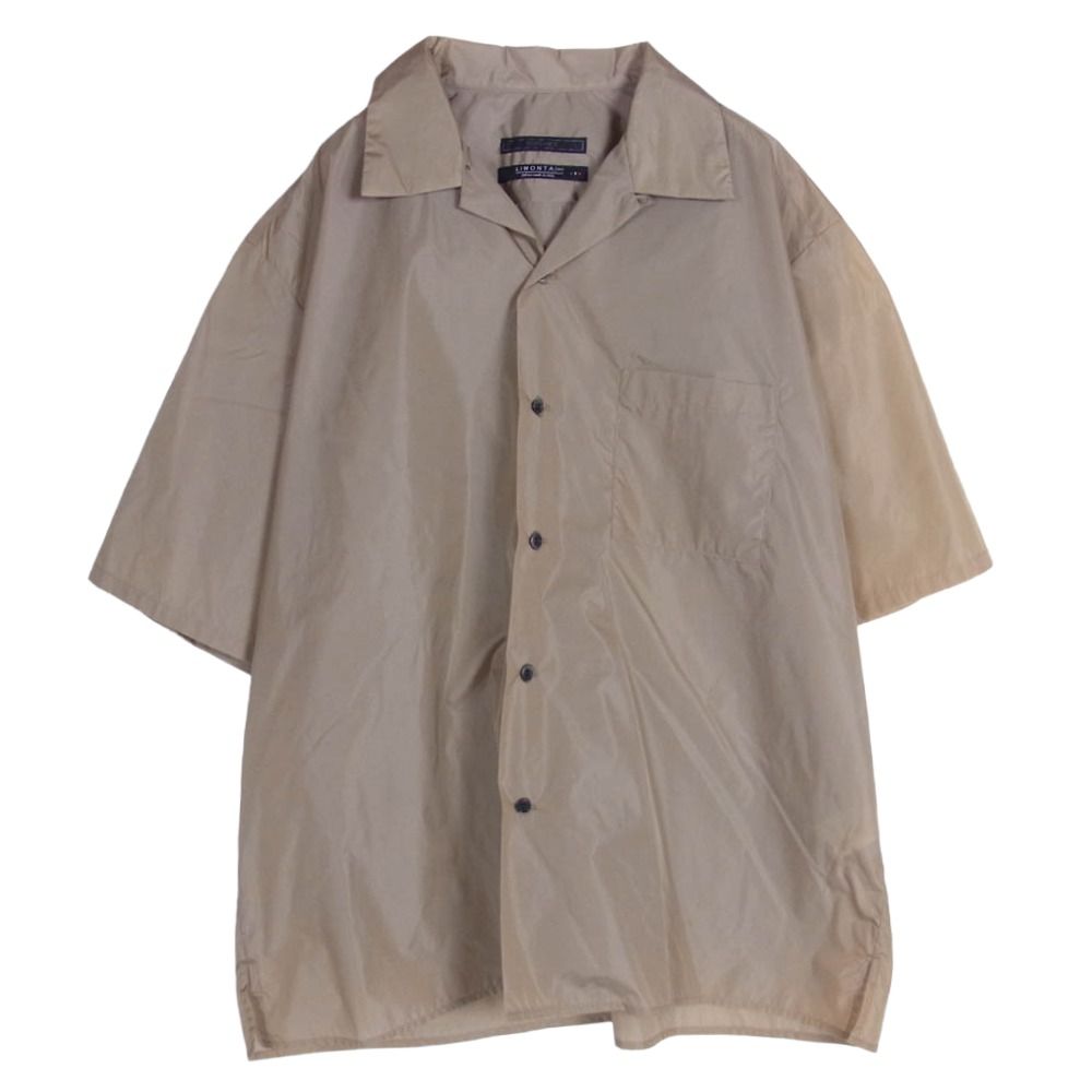 SOPHNET. ソフネット SOPH-230040 LIMONTA NYLON S/S OPEN COLLAR BAGGY SHIRT リモンタ ナイロン オープンカラー バギー シャツ ライトブラウン系 L【中古】