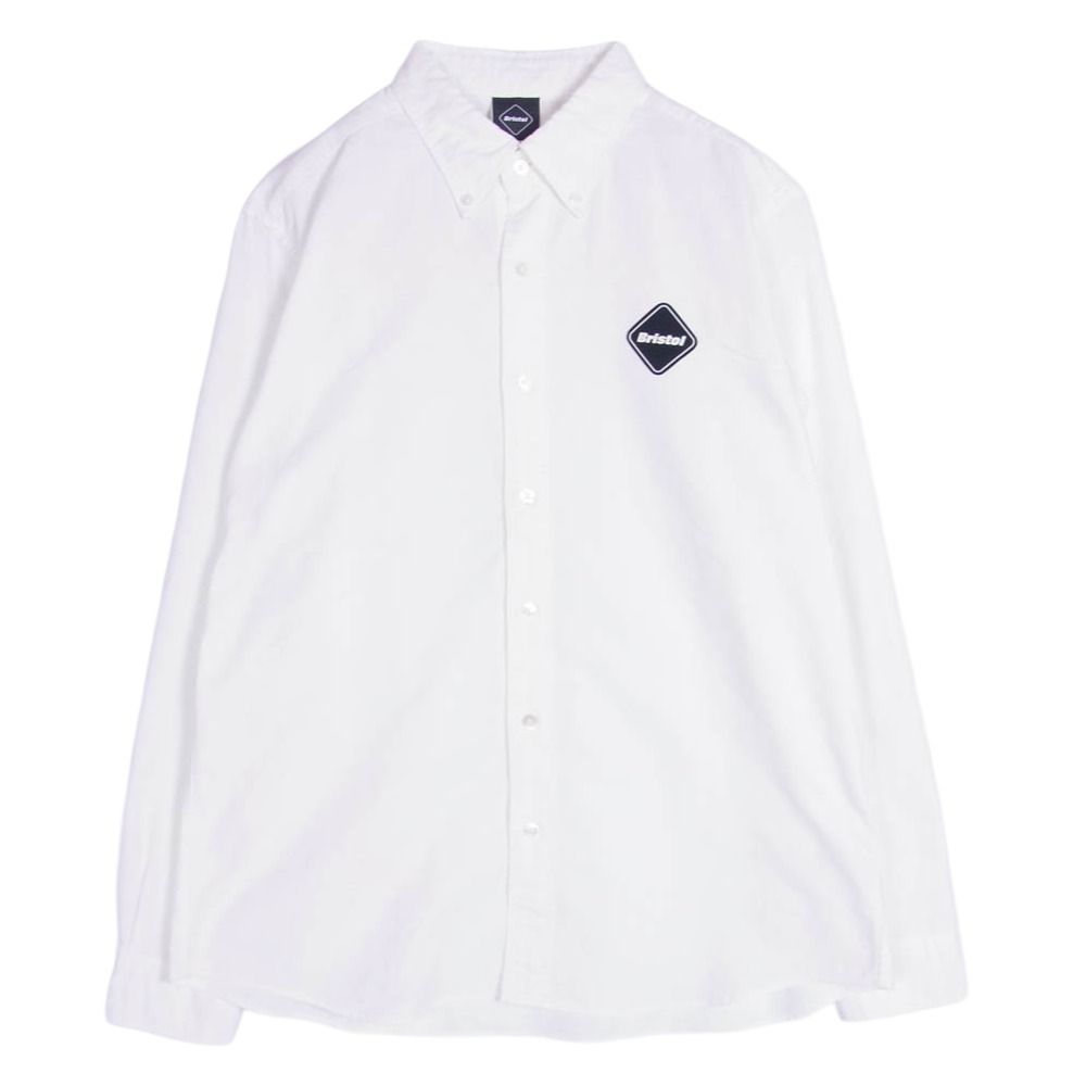 F.C.R.B. エフシーアールビー FCRB-190069 COOLMAX EMBLEM BDSHIRT エムブレム ボタンダウン シャツ オフホワイト系 L【中古】