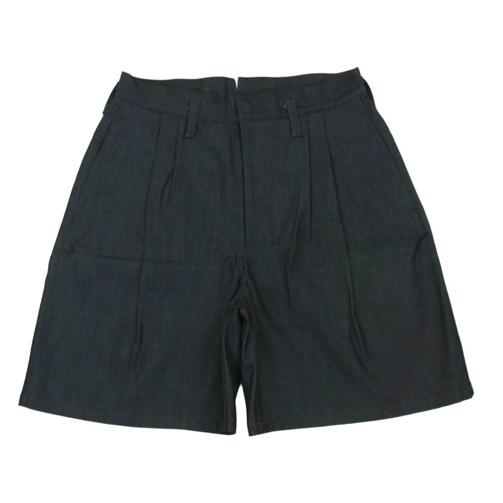シンヤコズカ SHINYAKOZUKA 2201SK35 TACK SHORTS バギーショーツ タックショーツ ショート ハーフ パンツ インディゴブルー系 M【中古】