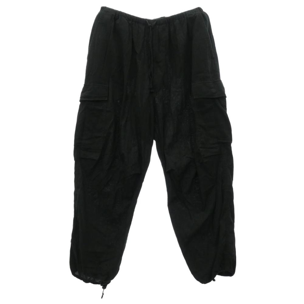 COMOLI コモリ 24SS Z01-03023 オックス ニータック カーゴパンツ ブラック系 3【中古】