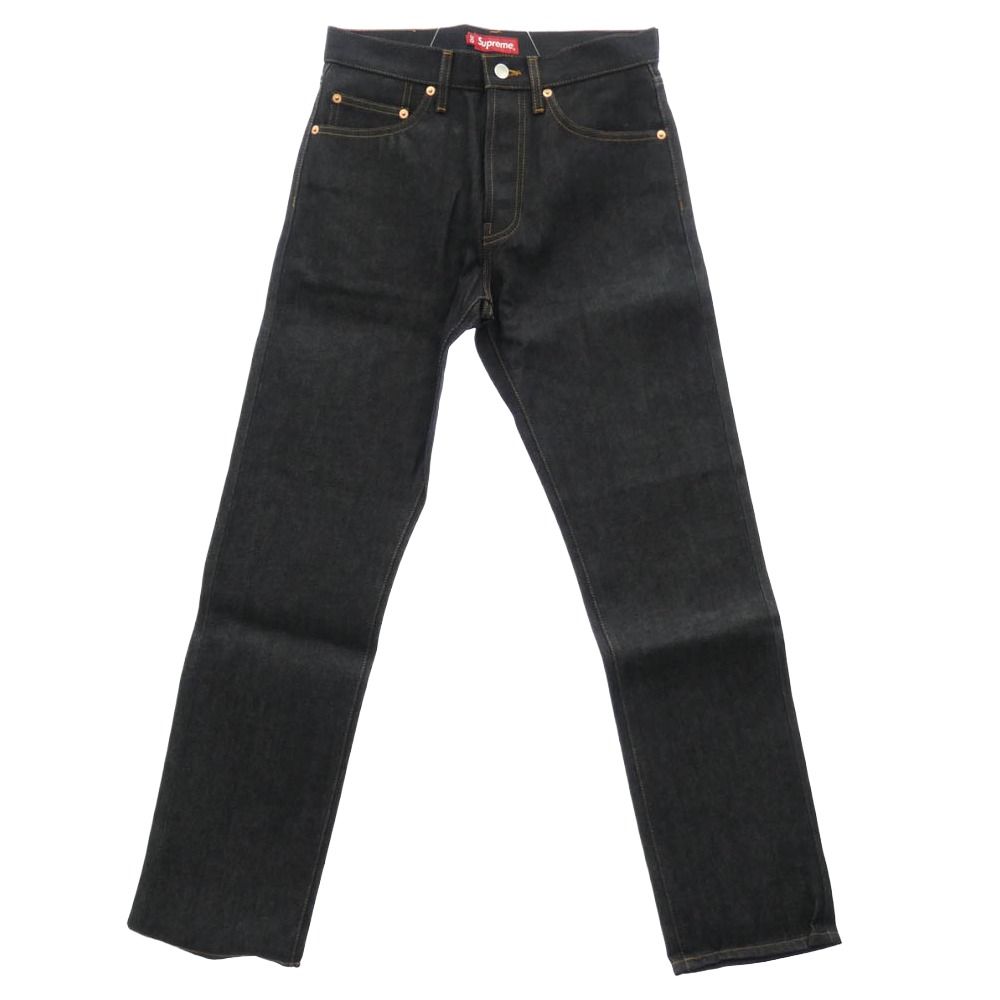 Supreme シュプリーム 23SS Rigid Slim Jean リジッド スリム ジーンズ セルビッチ デニム パンツ ダークネイビー系 30【新古品】【未使用】【中古】