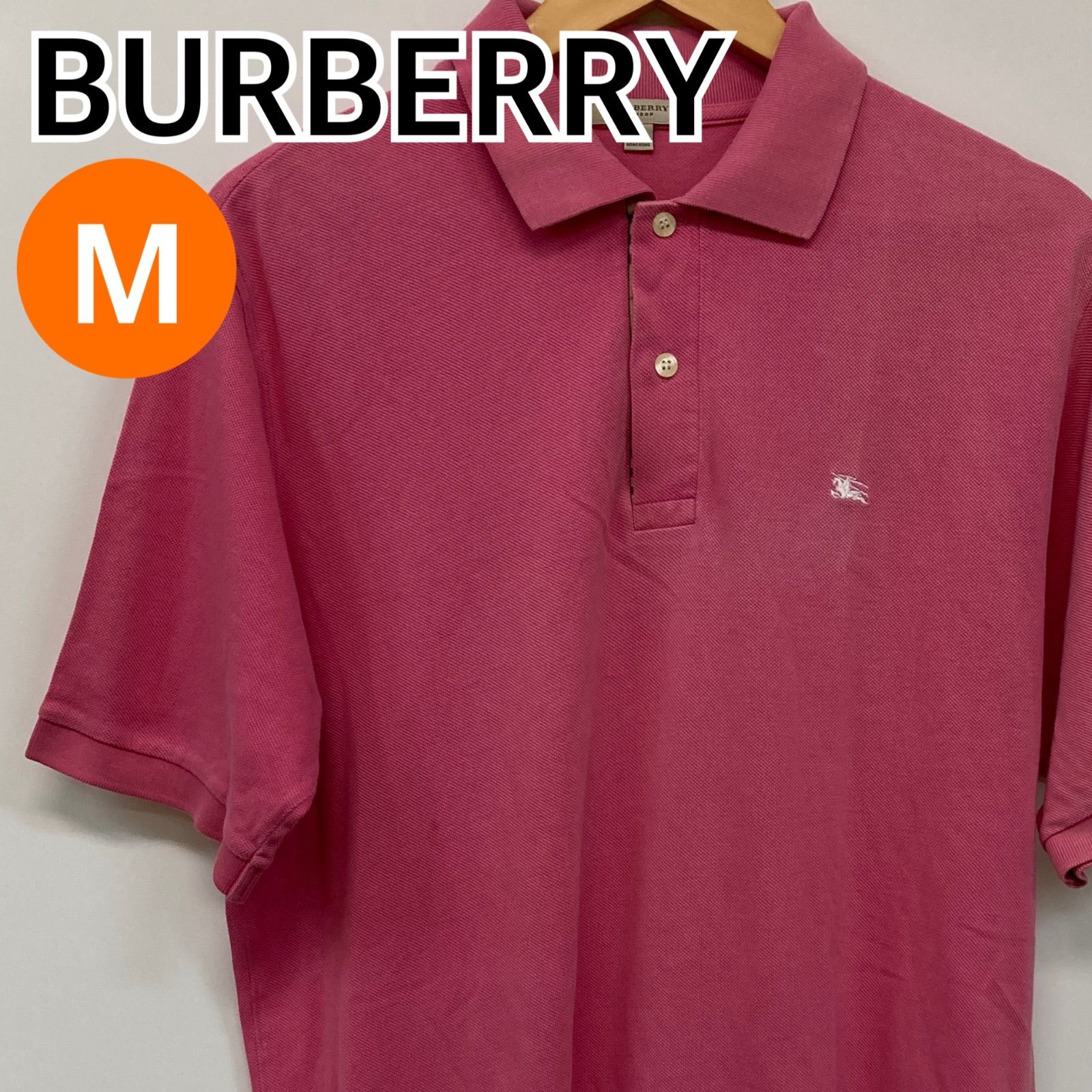 BURBERRY バーバリー トップス 半袖 ポロシャツ ピンク メンズ レディース Mサイズ 【CT2846】