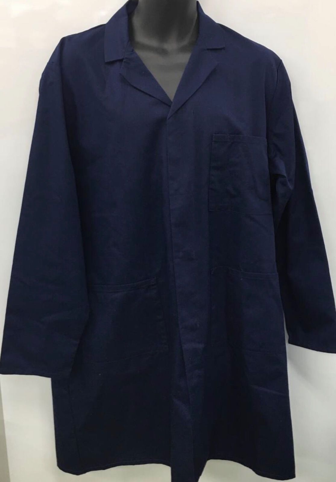 HARPOON ハープーン　ユーロ　ワークジャケット　コート　表記サイズ112　palycotton ネイビー　ショップコート　服　（26537）