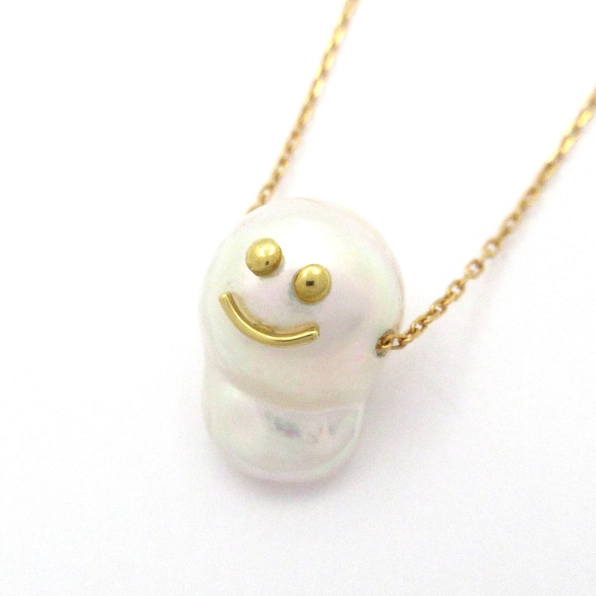 CADEAUX(カドー) ネックレス美品 オバケちゃん K18YG×パールホワイト