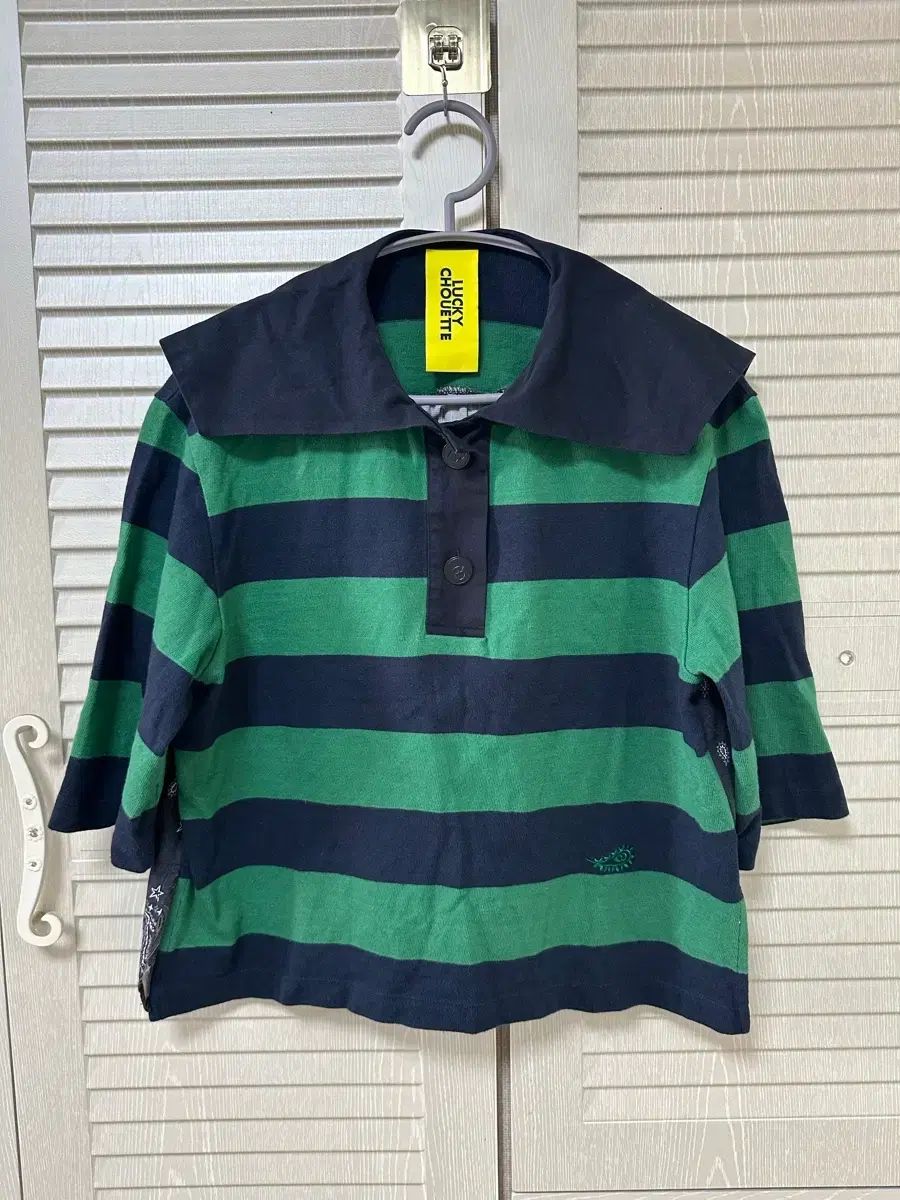LUCKY CHOUETTE ストライプ バイカラー Tシャツ GRX サイズ36 (2023 02)