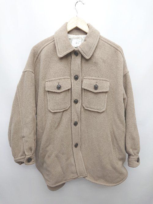 ◇ LOWRYS FARM ローリーズファーム MerinosAir 長袖 ジャケット サイズF ベージュ レディース P 【1404250010670】