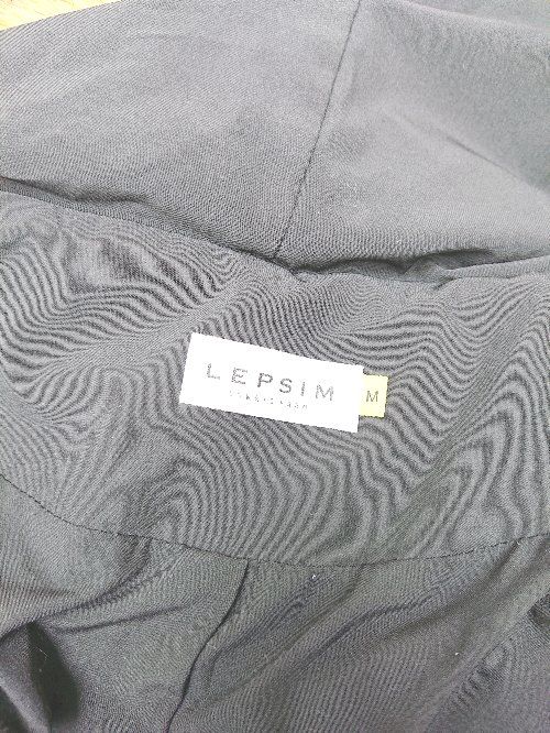 ◇ LEPSIM レプシィム フェイクファー 中綿 長袖 コート ジャケット サイズM ブラック レディース P 【1404250015200】