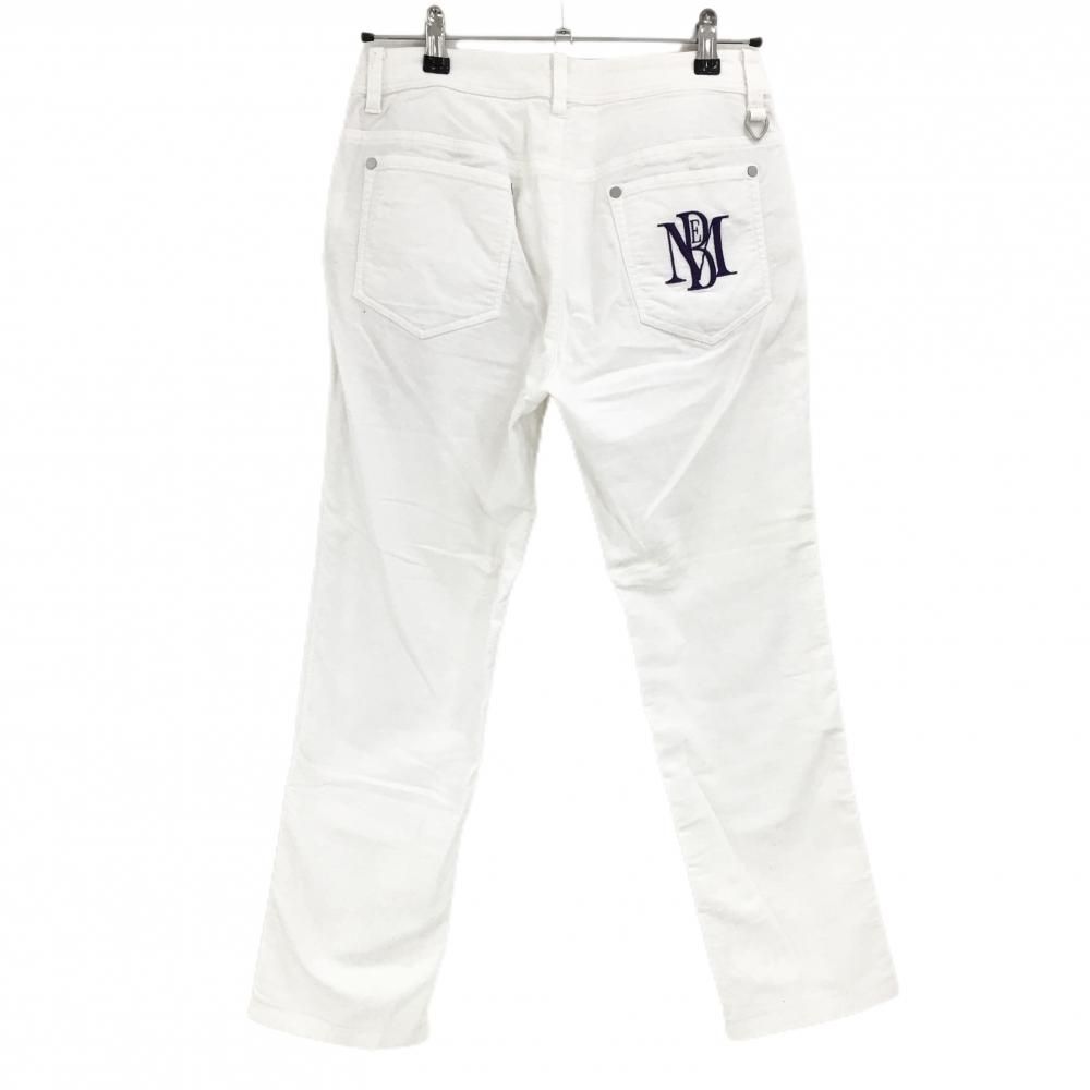 マスターバニー パンツ 白 ストレッチ ロゴパープル レディース 1(M