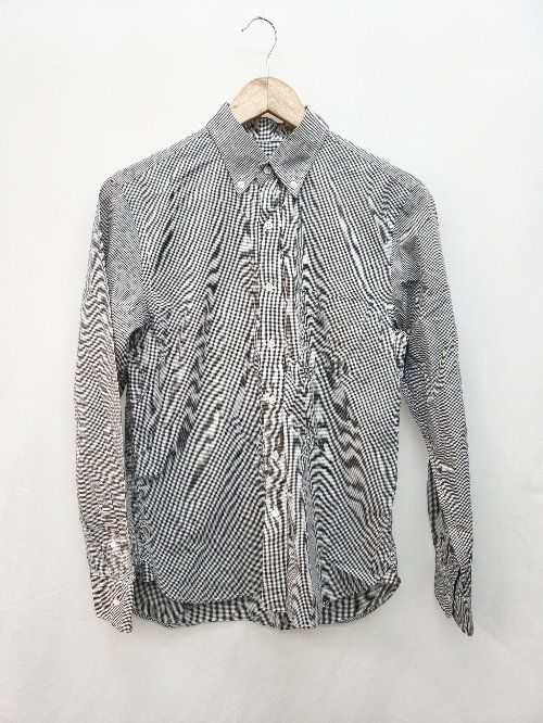 ◇ URBAN RESEARCHROSSO ロッソ ギンガムチェック 長袖 シャツ ブラウス サイズS ブラック ホワイト レディース P 【1405290006319】