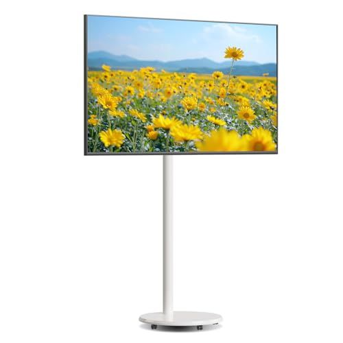suptek テレビスタンド テレビ台 壁寄せ tvスタンド 自立式モニタースタンド 小型 移動式13-49インチ対応 耐荷重25KG VESA規格75/100/150/200 高さや角度調節可能 縦画面切り替え可能 ケーブル隠し ケーブル管 0a5a667c