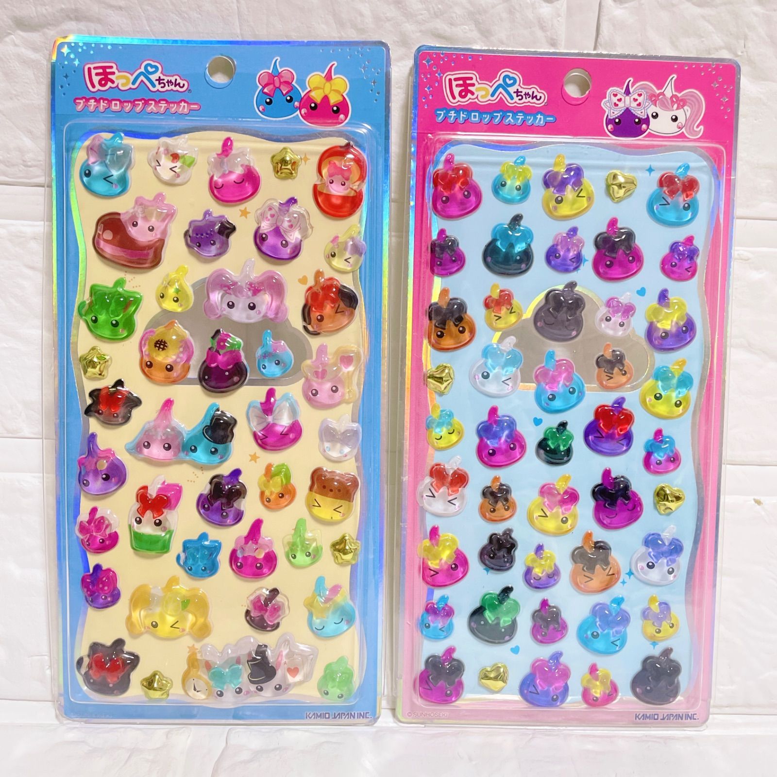 ほっぺちゃん プチドロップステッカー 2枚セット 立体シール カミオ