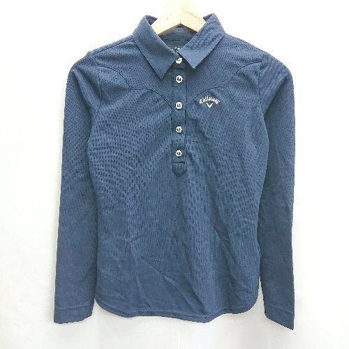 ◇ Callaway キャロウェイ 長袖 カットソー サイズS ネイビー レディース E 【1406050057794】