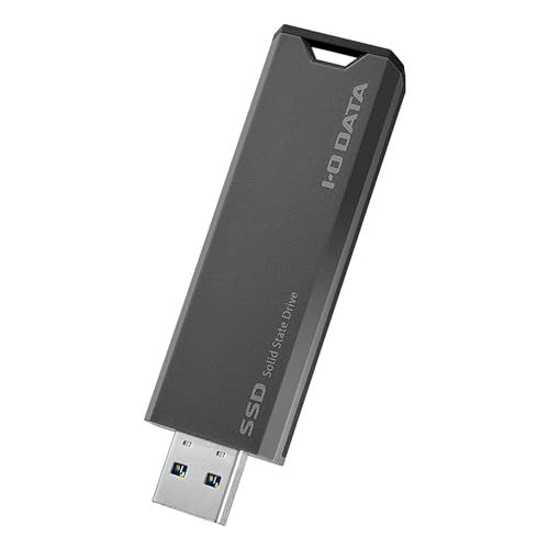 【新品】IODATA SSD 外付け 1TB グレー×ブラック 小型 スティック ポータブル 高速転送 テレビ録画対応 PS5/PS4(動作確認済) USB 3.2 Gen 2 日本メーカー SSPS-US1GRE 4c5ba50d