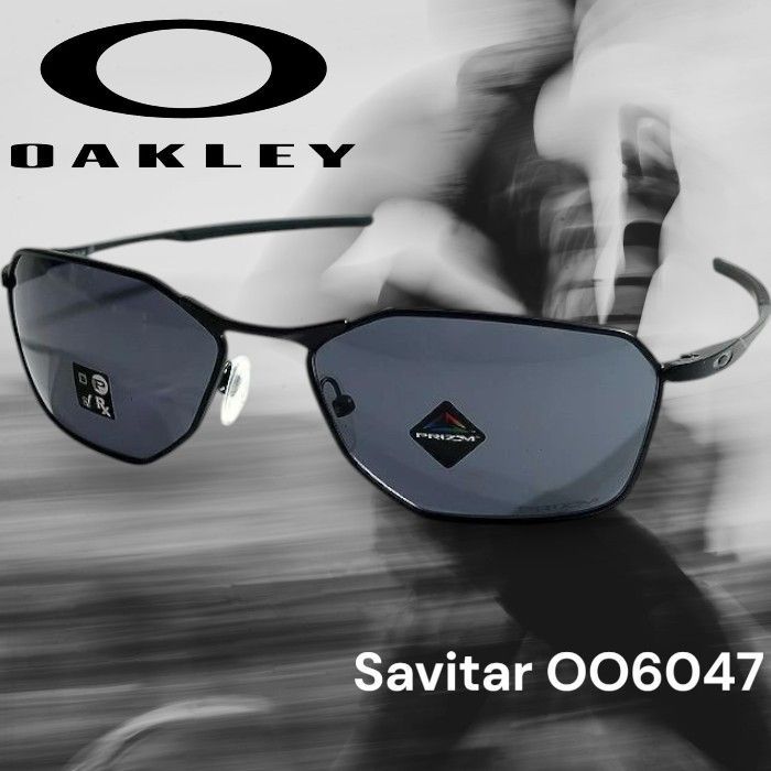 OAKLEY オークリー Savitar Prizm Black Polarized サビター チタンフレーム ナローフィット サングラス メガネ 眼鏡 OO6047-0358 定価4.9万 ブラック 58□16 138▲077▼50611k01