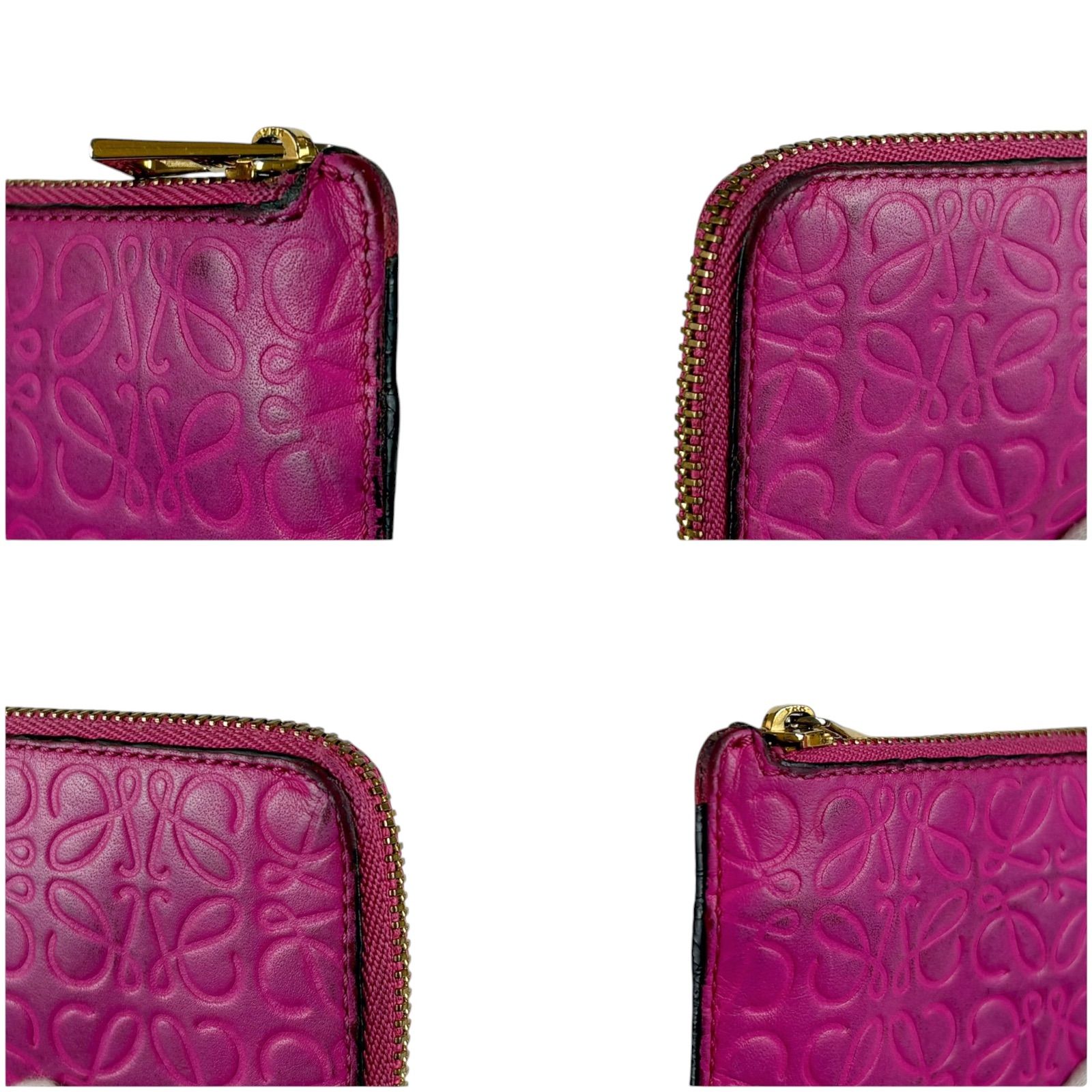 ロエベ LOEWE リピートアナグラムロゴ キーリング付き コインケース 