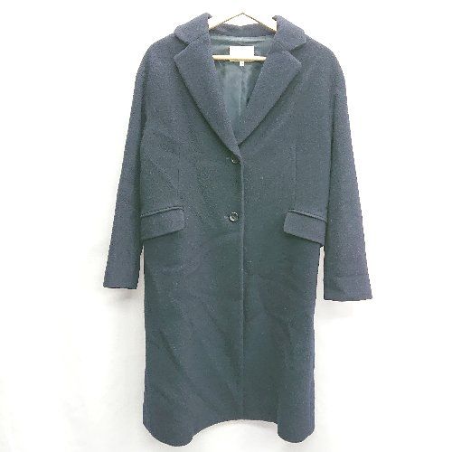 ■ fredy emue フレディ エミュ 長袖 コート サイズ36 ネイビー レディース E 【1406050058883】