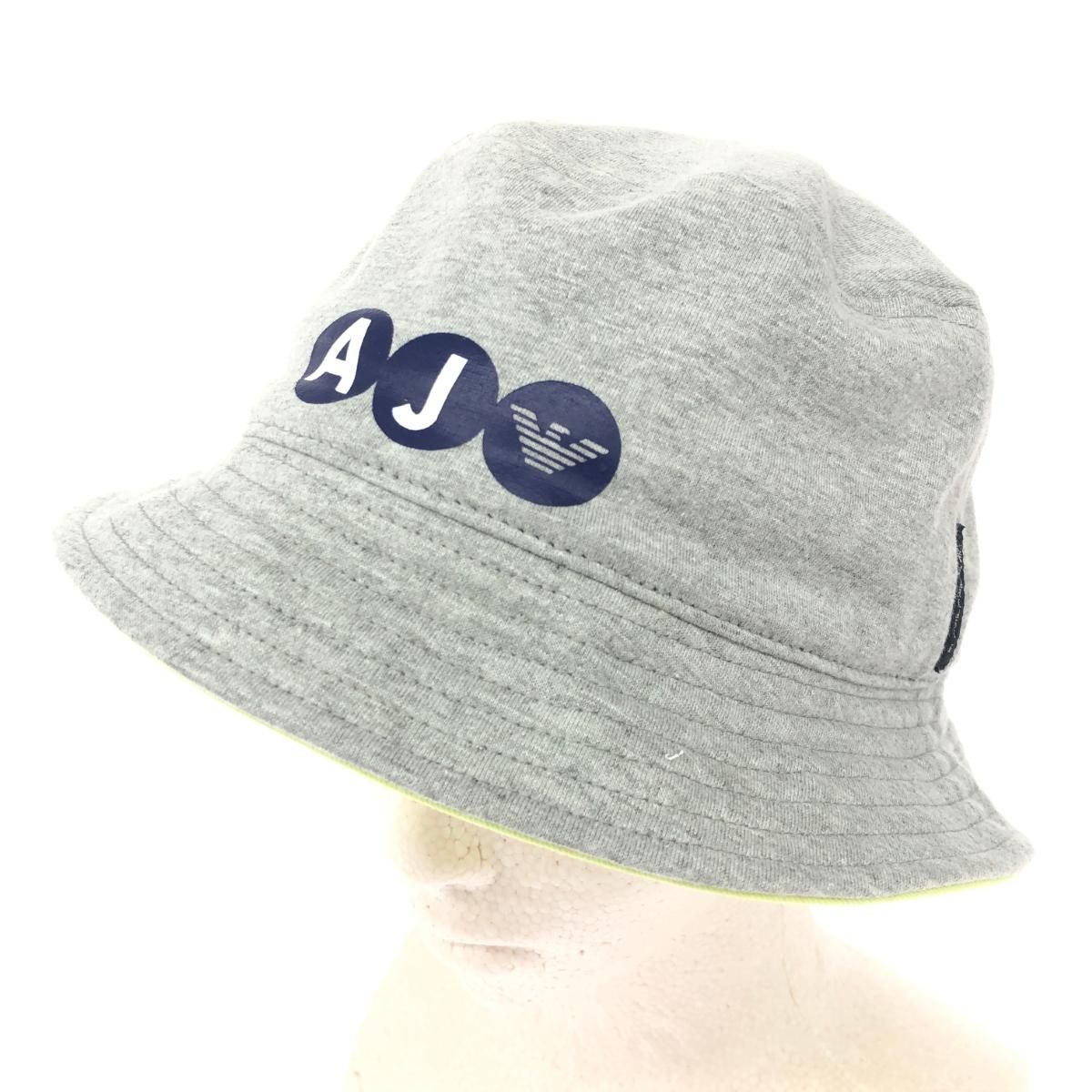 ARMANI JUNIOR アルマーニジュニア バケットハット S コットン グレー キッズ / 240001203149