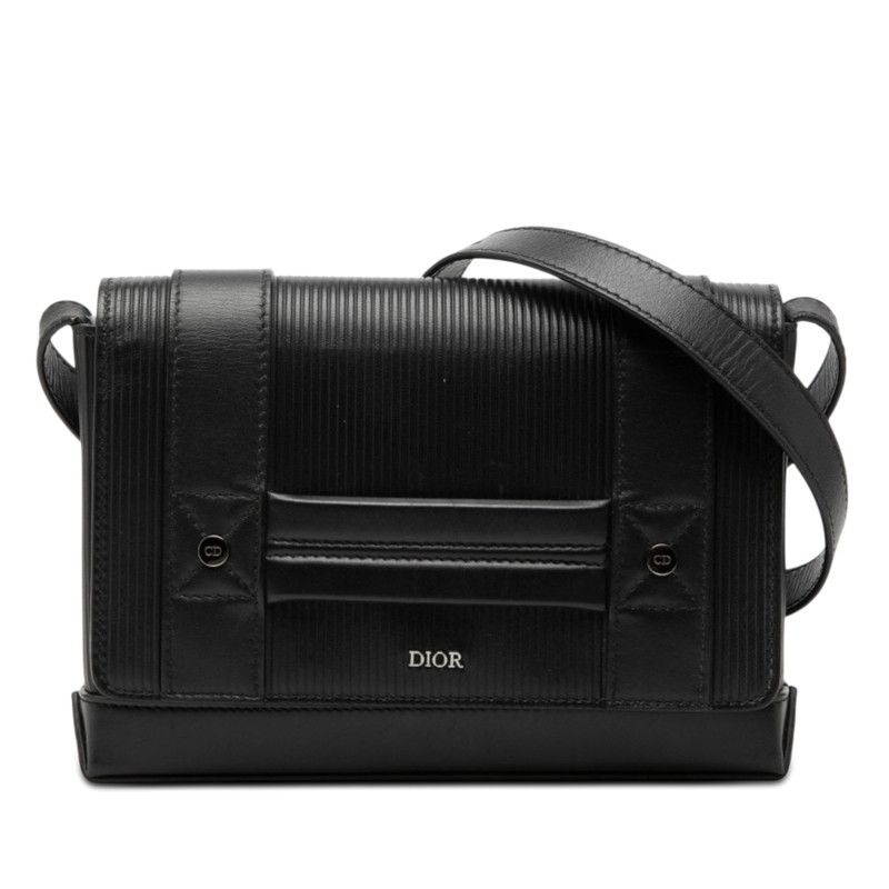 ディオール WWDIOR 斜め掛け ショルダーバッグ ブラック レザー レディース Dior【1-0267359】