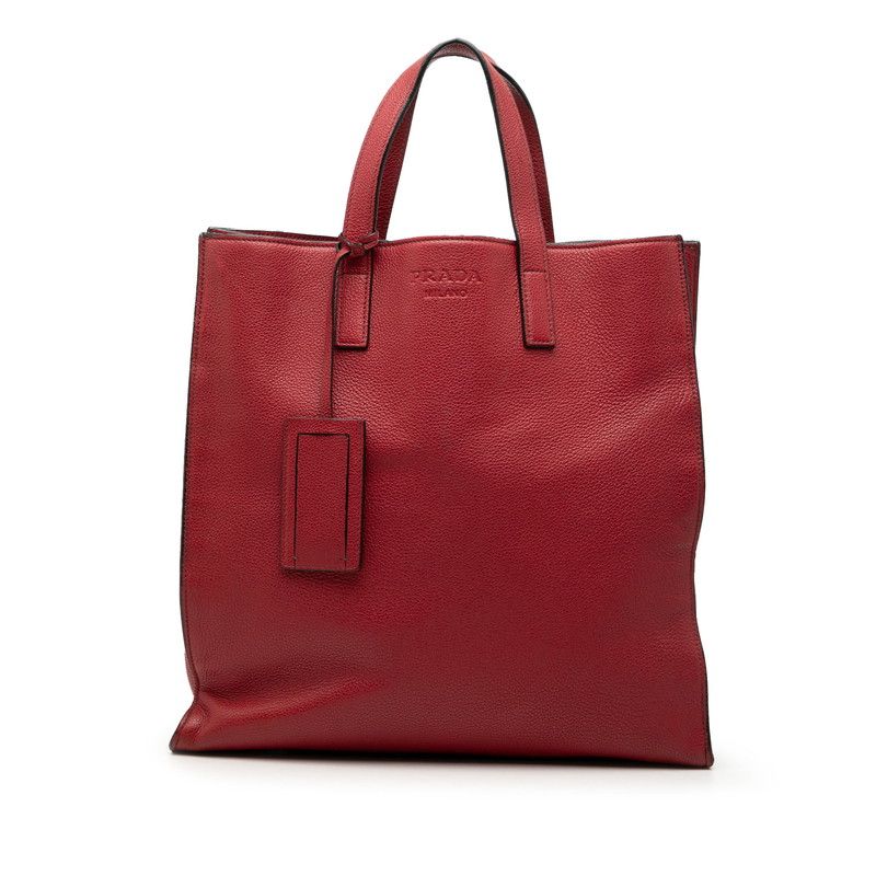 プラダ トートバッグ レッド レザー レディース PRADA【1-0268061】