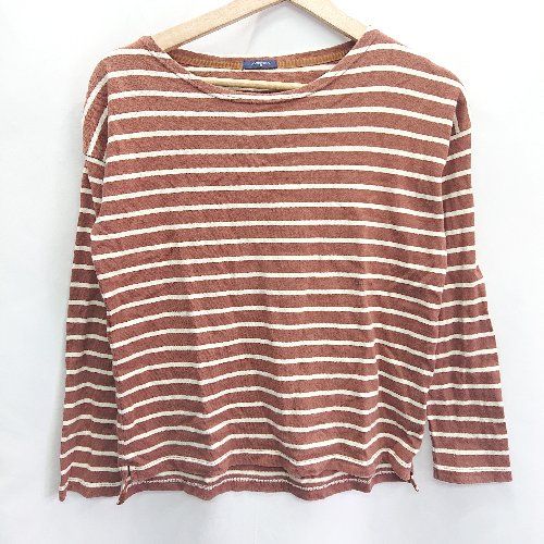 ◇ Urban Research Lab アーバンリサーチラボ ボーダー柄 長袖 カットソー サイズFree ブラウン系 レディース E 【1406050061050】