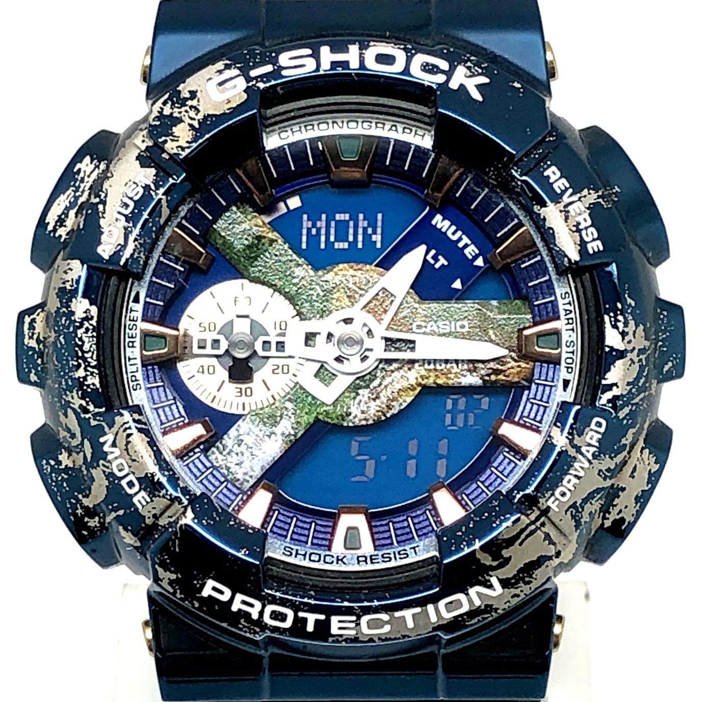 G-SHOCK ジーショック GM-110EARTH-1A 地球モチーフ メタルベゼル LED