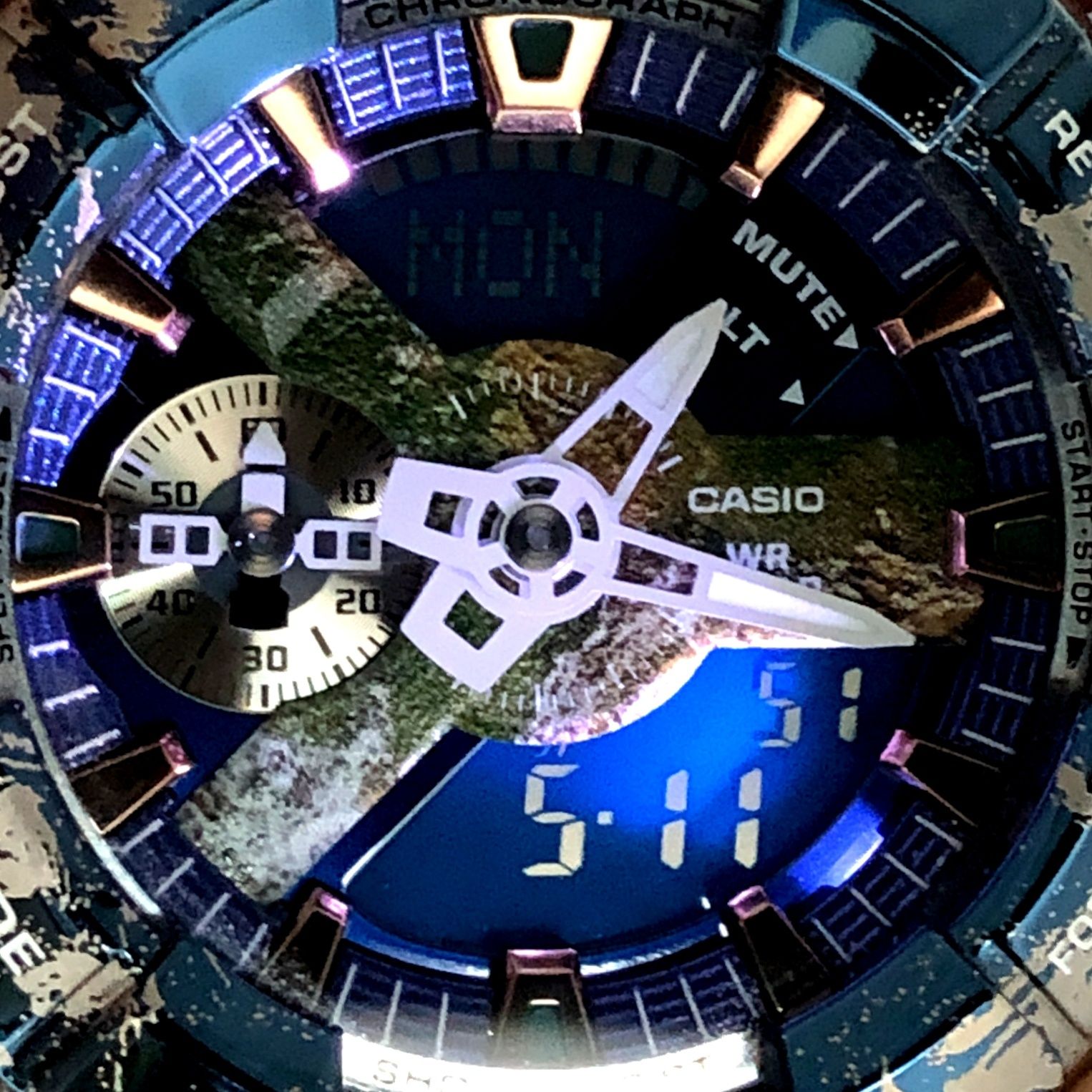 G-SHOCK ジーショック GM-110EARTH-1A 地球モチーフ メタルベゼル LED