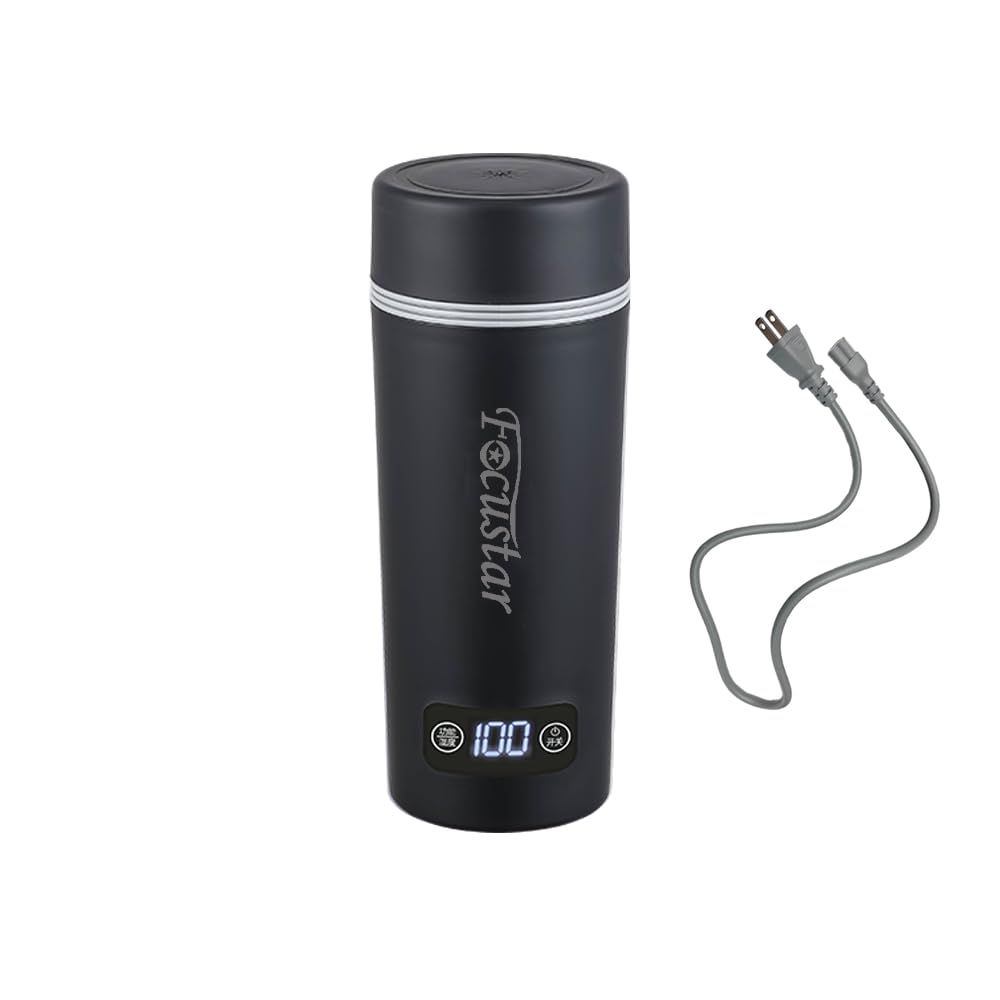 Focustar ポータブル電気ケトル 小型 350ML 4段階温度調節 300W ポータブル電源で使える お湯沸かせる 水筒 沸騰後自動OFF 空焚き防止 持ち運びケトル 一人用 旅行 車中泊に使用 トラベルケトル おしゃれwb 435e923c